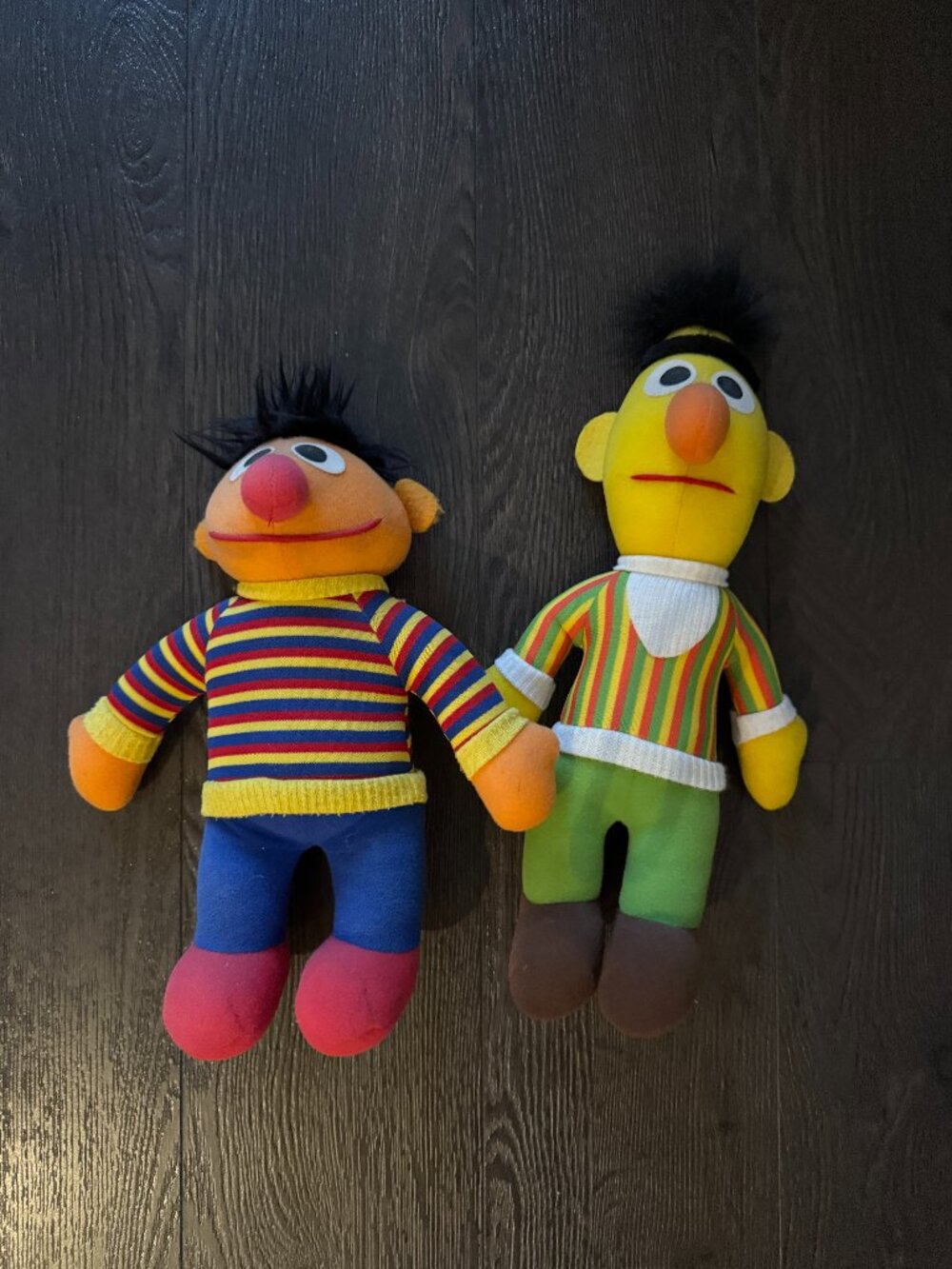 VINTAGE BERT ERNIE MUPPETS STUFFED ANIMAL PLUSH TOY